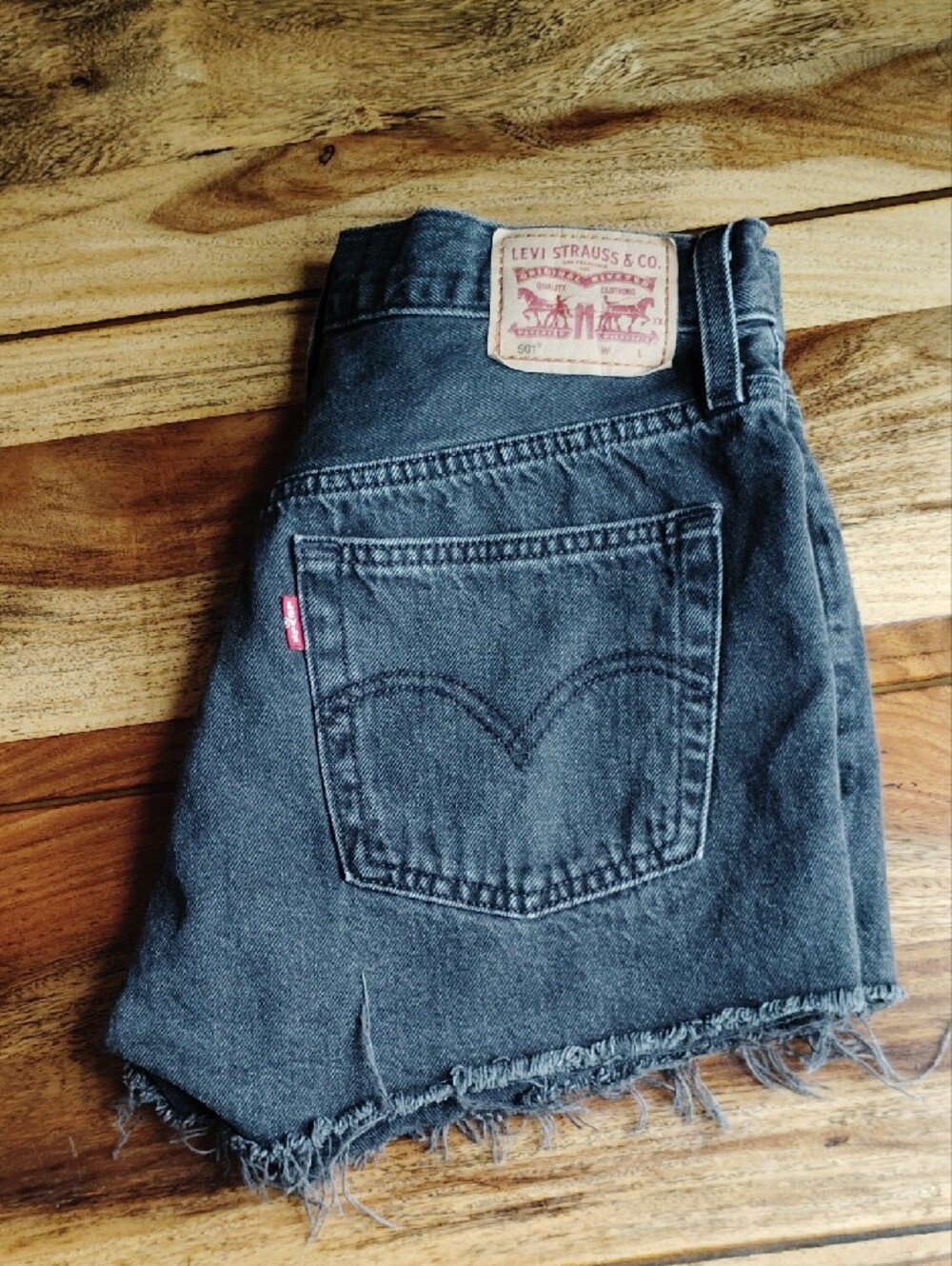 Levis High Rise Denim Shorts Sz 27